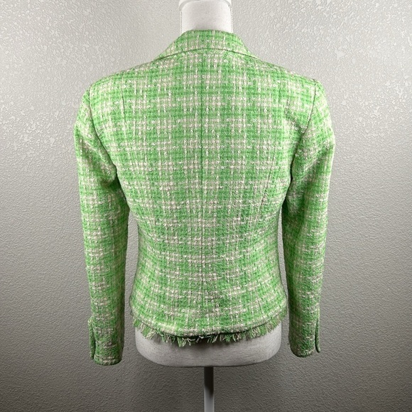 Apt. 9 Green & Pink Pastel Tweed Long Sleeve Blazer Size 4 - Picture 6 of 8